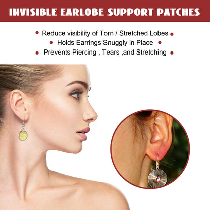 EELHOE Invisible Earlobe Support Patches – Lightweight Earring Support Pads