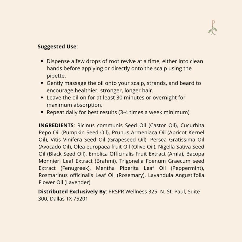 Aceite revitalizante para el cabello Root Revive – Aceite capilar nutritivo para el cuero cabelludo (118 ml)