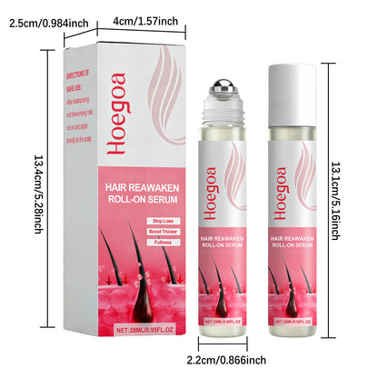 Sérum roll-on Hoegoa Hair Reawaken: hidratación ligera diaria del cuero cabelludo (28 ml)