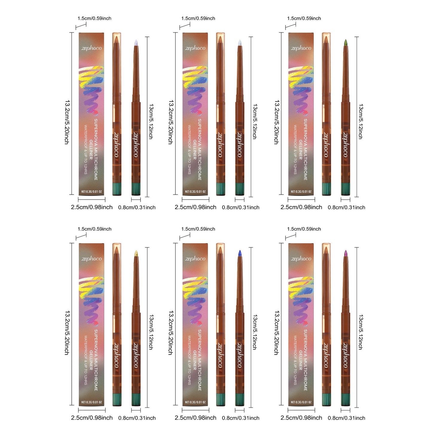 Zephoco Supernova Gel Eyeliner Multichrome – Stylo eyeliner à couleur changeante