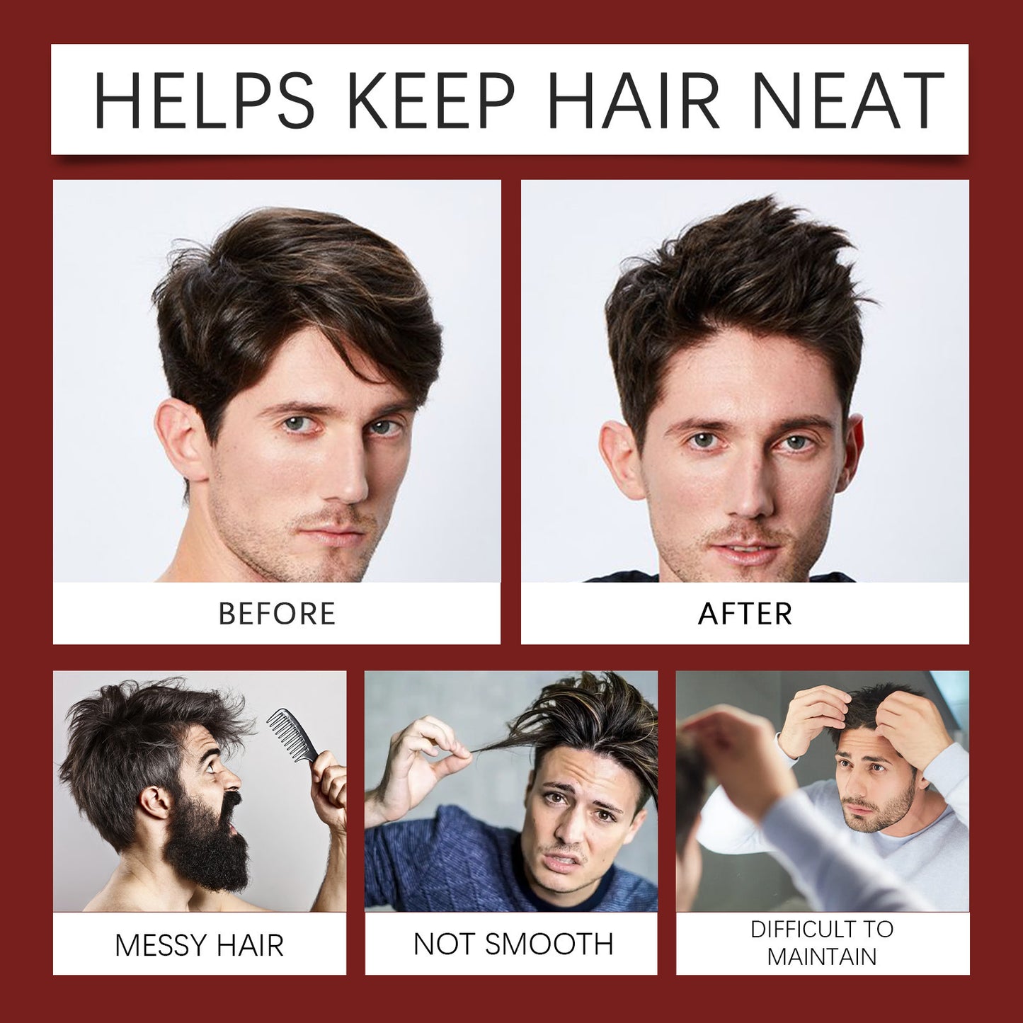 East Moon Hair Pomade – Strong Hold, Oil-Based Hair Wax 50g