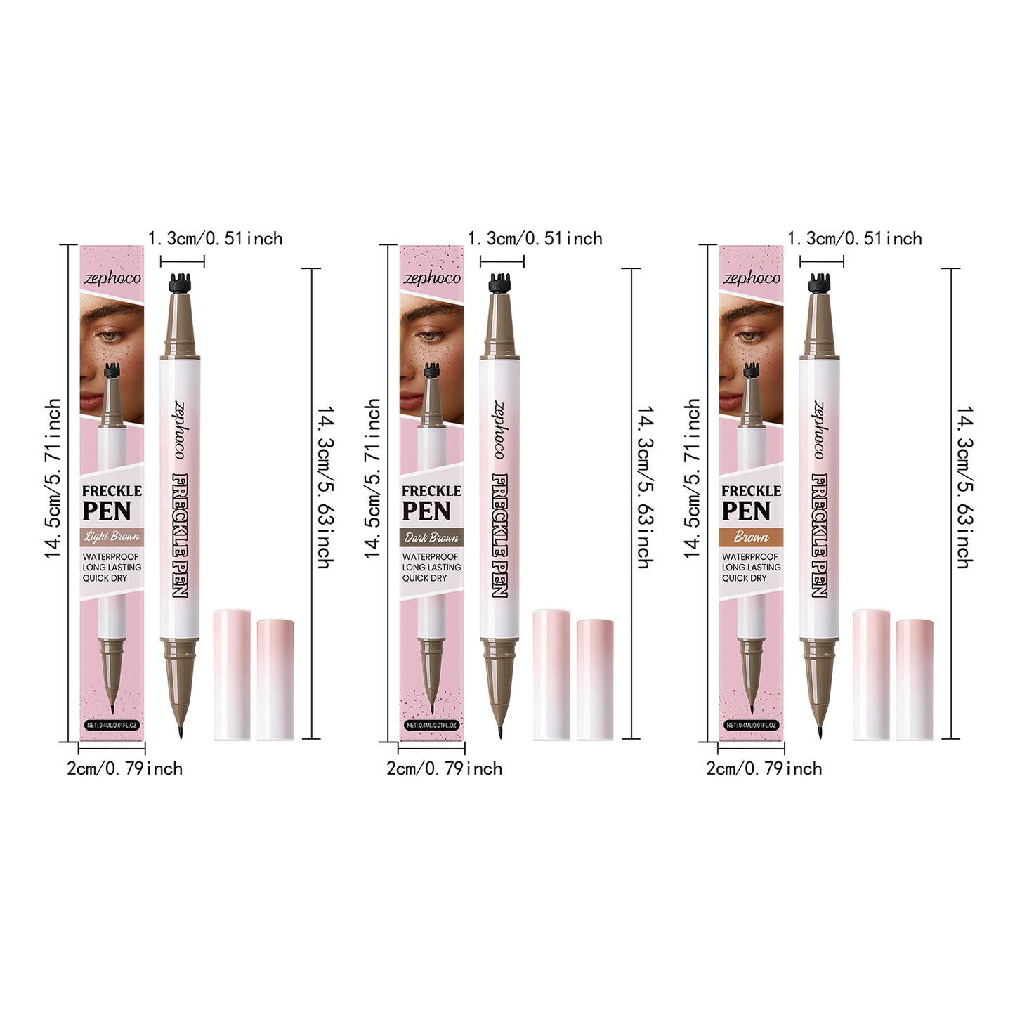 Zephoco Freckle Makeup Pen – Natural-Looking Waterproof Long-Lasting Freckle Effect for Face