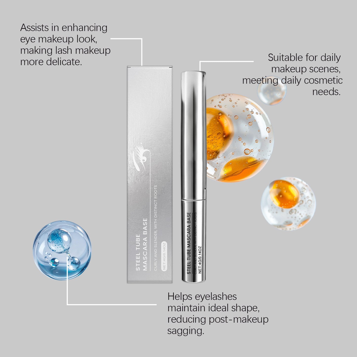 Base de mascara Zephoco Steel Tube – Base légère pour préparer et définir les cils
