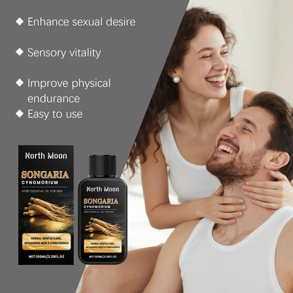 North Moon Herbal Massage Oil – Lightweight Hydrating Body Care Oil for Daily Use (100ml)