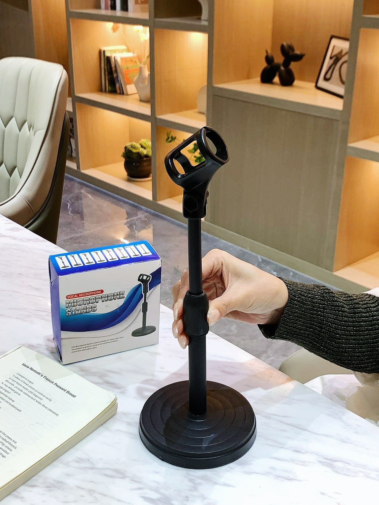 Support de microphone de table réglable – Support de micro flexible pour le streaming, le podcast et le chant