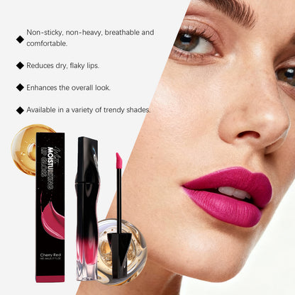 Zephoco Matte Moisturizing Lip Gloss – Soft Matte Lip Color with Precision Brush