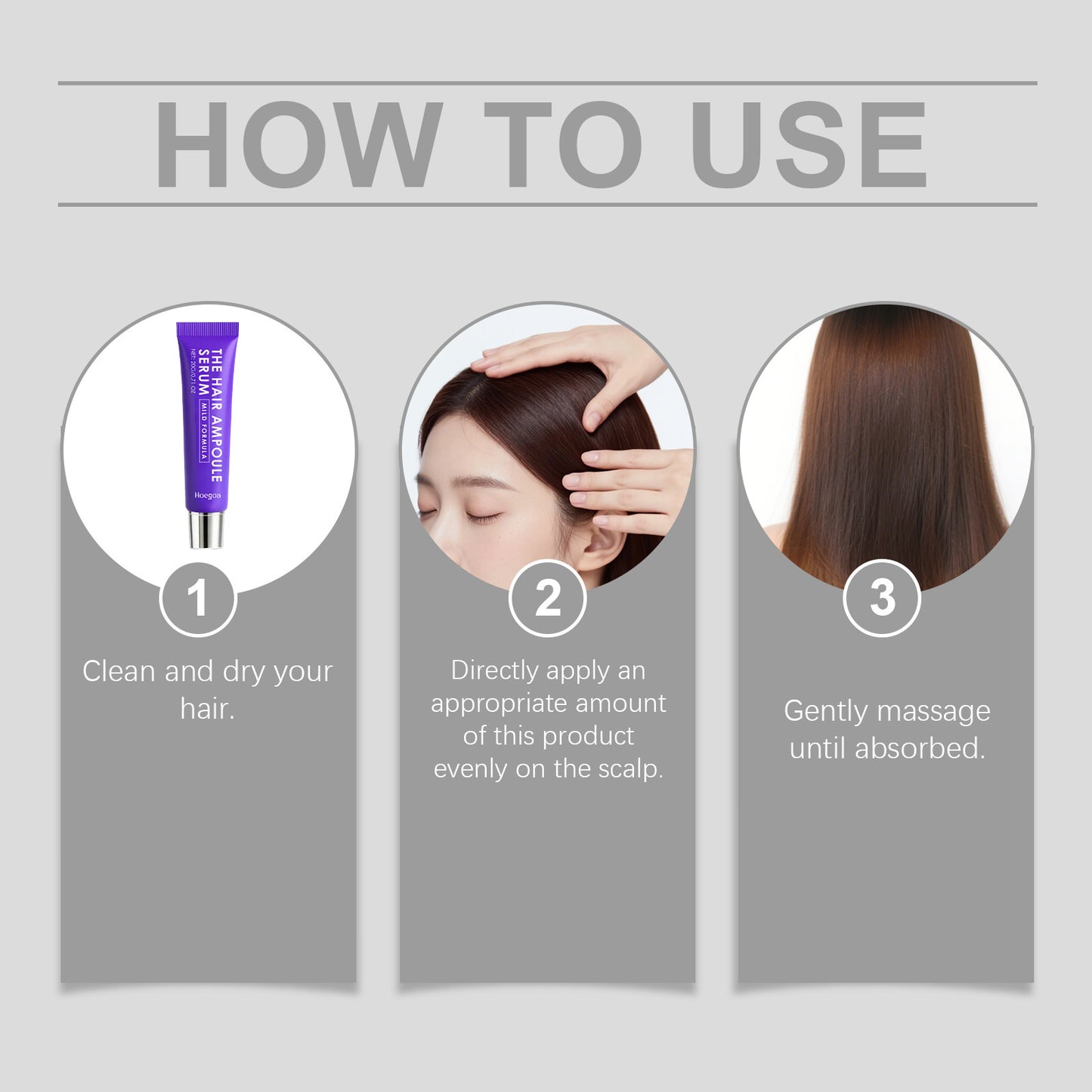 Suero capilar en ampolla Hoegoa: hidratación ligera y cuidado reconfortante para el cuero cabelludo