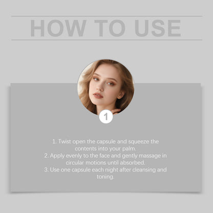 Cápsulas de suero facial iluminador e hidratante Moxirea