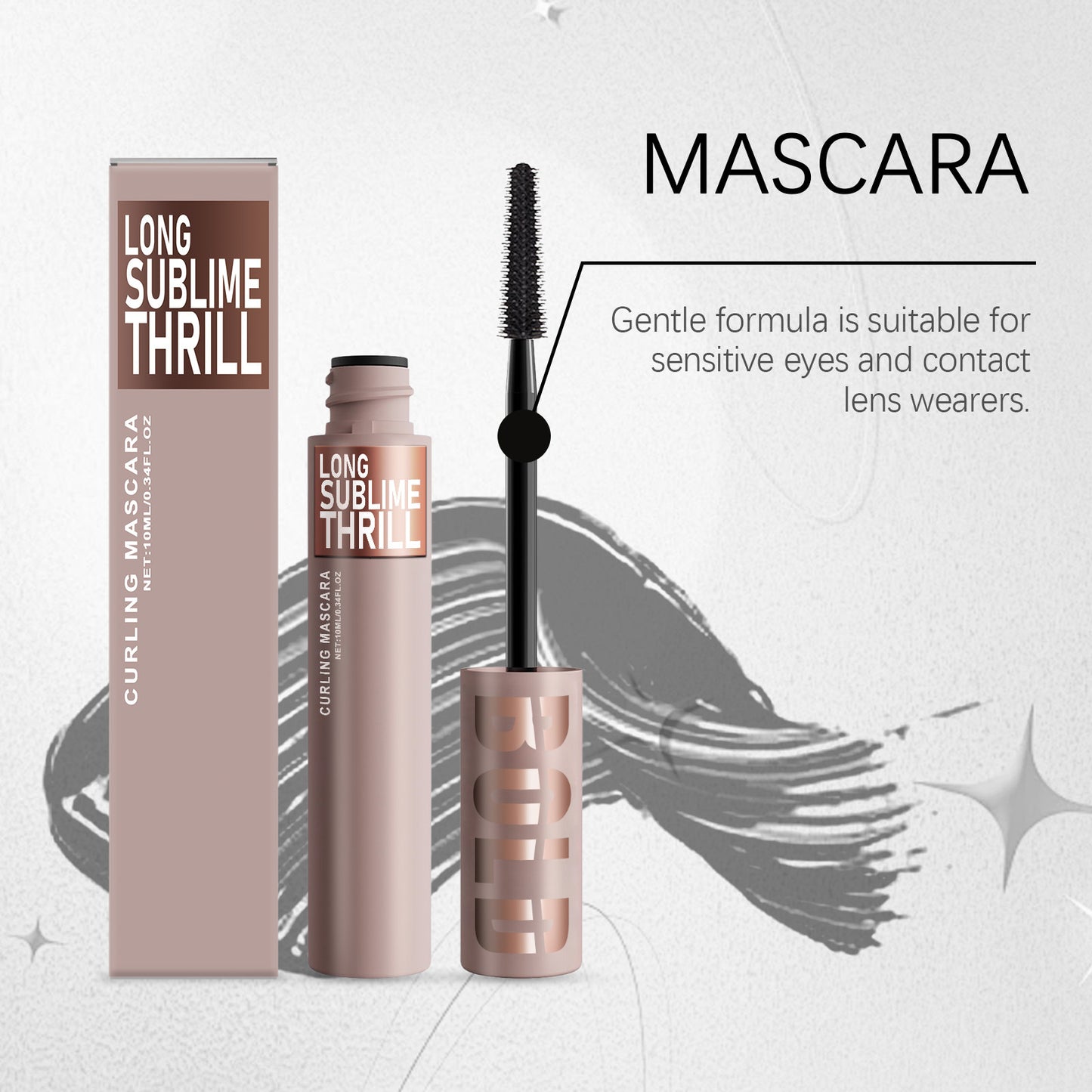 Zephoco Long Sublime Thrill Curling Mascara – Buildable Volume & Defined Lash Look