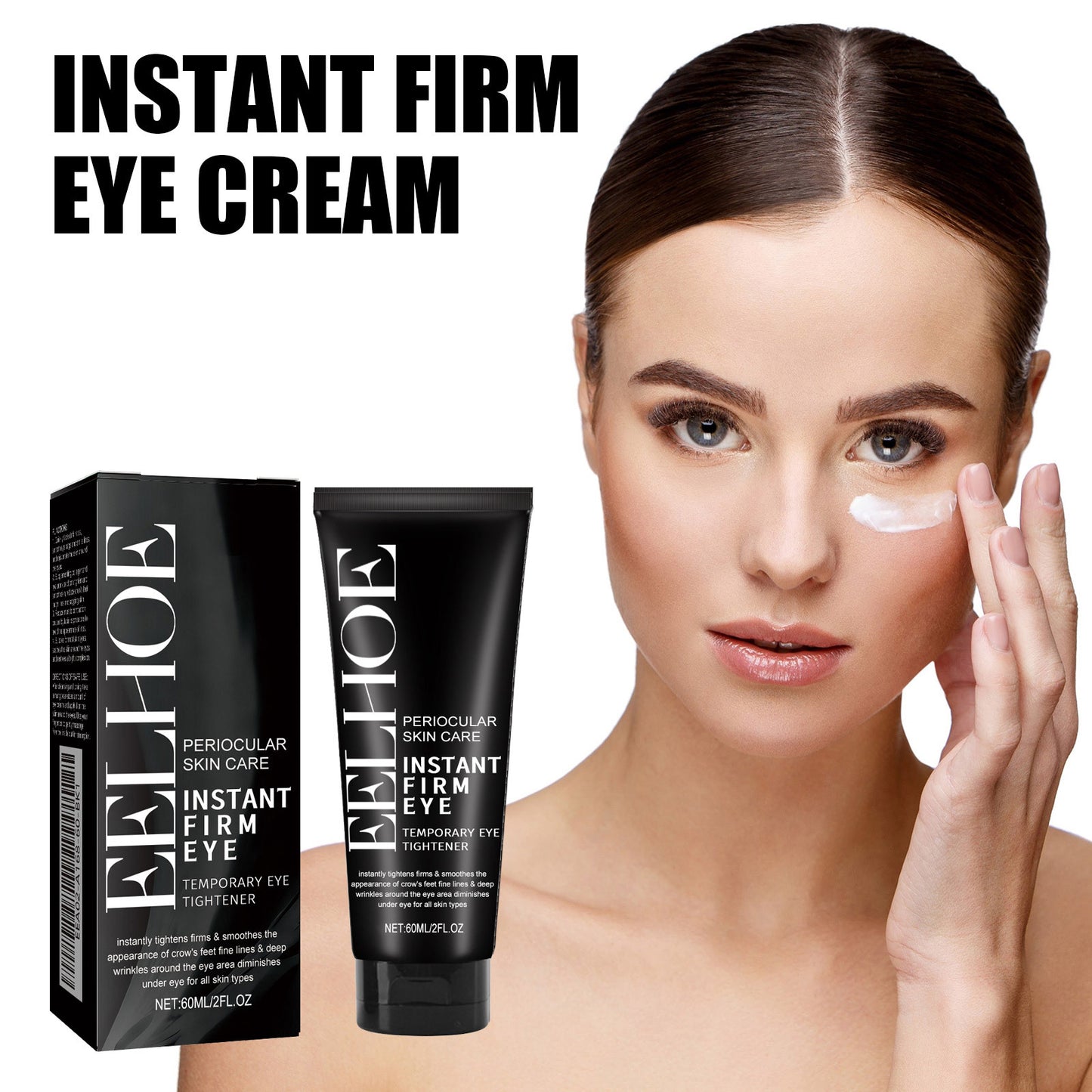 Crema reafirmante instantánea para ojos EELHOE: fórmula ligera, hidratante y reafirmante para el contorno de ojos (30 ml)