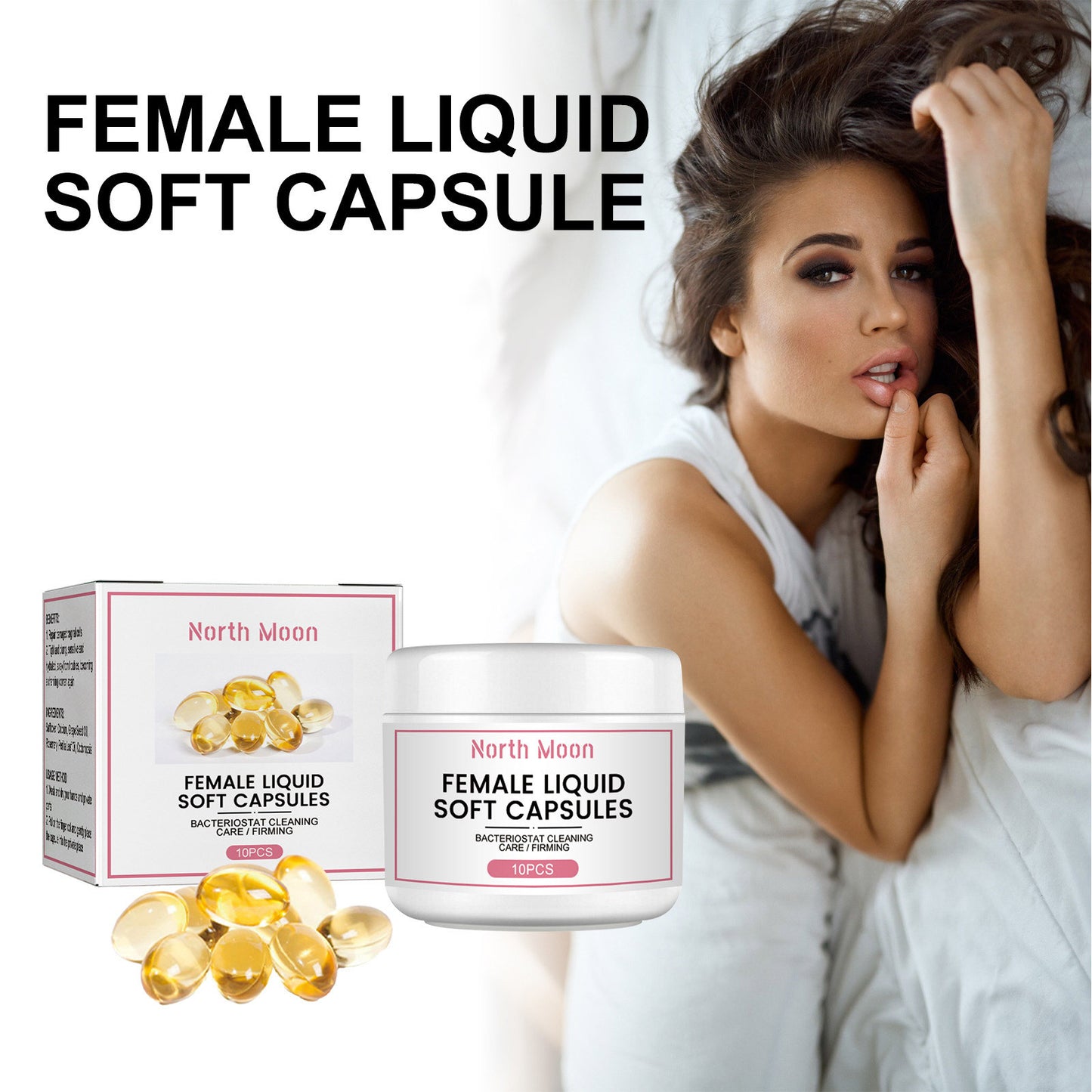 North Moon Women’s Soft Capsule Personal Care Oil – Gentle Moisturizing Support • Daily Feminine Wellness Care (10pcs)