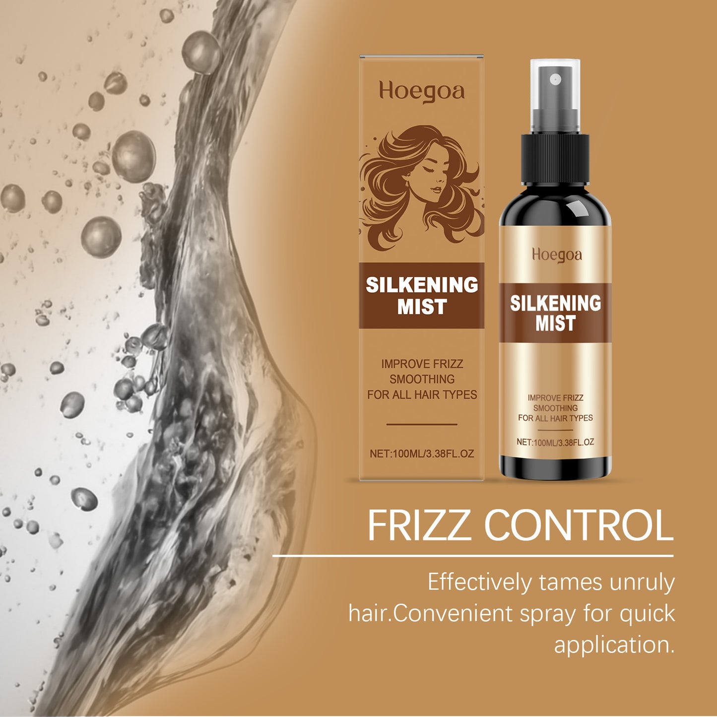 Hoegoa Silkening Mist – Spray suavizante para el cabello encrespado 100 ml