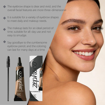 Zephoco Long-Lasting Dye Eyebrow Gel – Natural Shaping & Smudge-Resistant Brow Formula