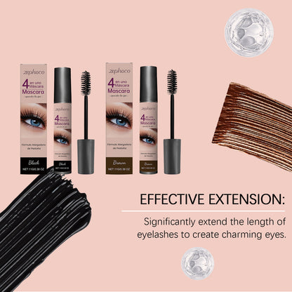 Zephoco 4-in-1 Lengthening & Volumizing Mascara (Black / Brown)