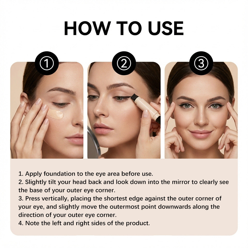 Sello delineador de ojos Zephoco – Dúo de sello y delineador de ojos alados de 90°