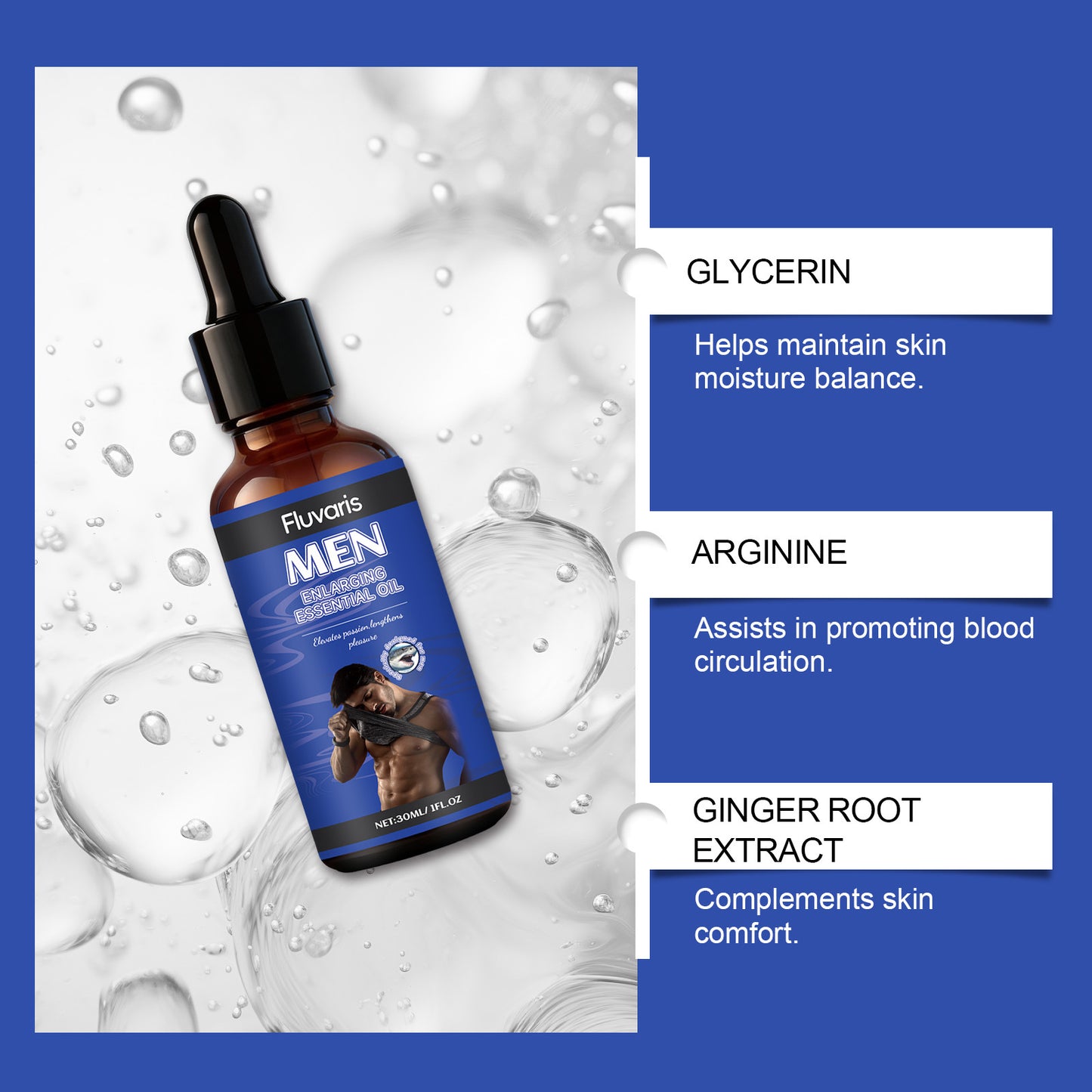 Fluvaris Men Intimate Care Essential Oil – Lightweight Refreshing Formula for Daily Personal Care (External Use Only)