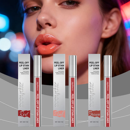 Zephoco Peel-Off Lip Stain Liner – Smooth Color Finish (Multi Shades)