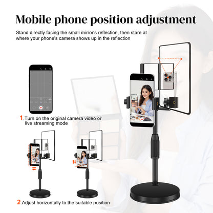 Magic Mirror Phone Stand – Adjustable Desktop Live Streaming & Filming Stand