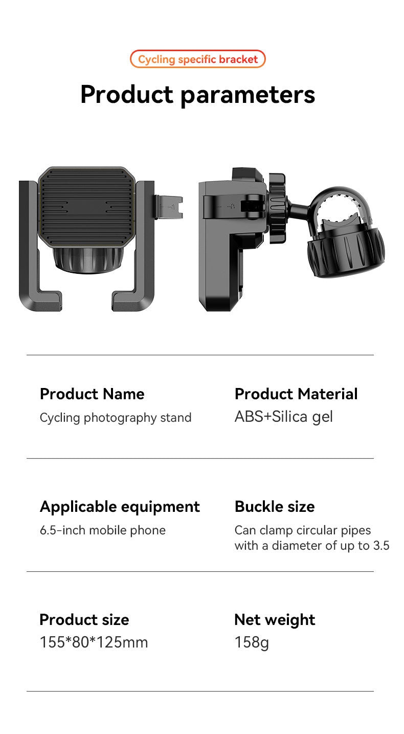 Anti-Vibration Bicycle Phone Mount – Secure Handlebar Holder for Cycling & Recording