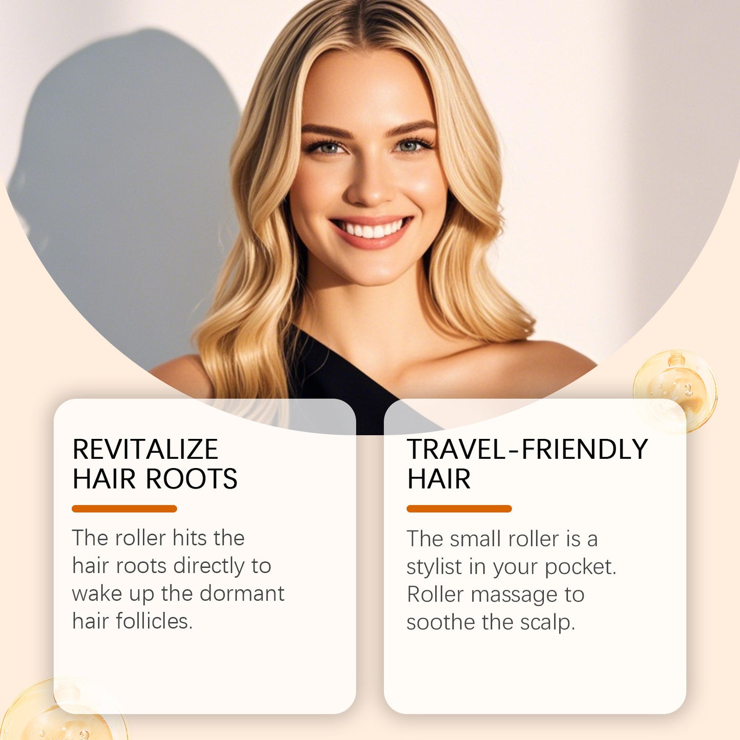 Sérum volumisant pour cheveux Hoegoa – Pénétration rapide, sans rinçage, convient à tous les types de cheveux 20 ml