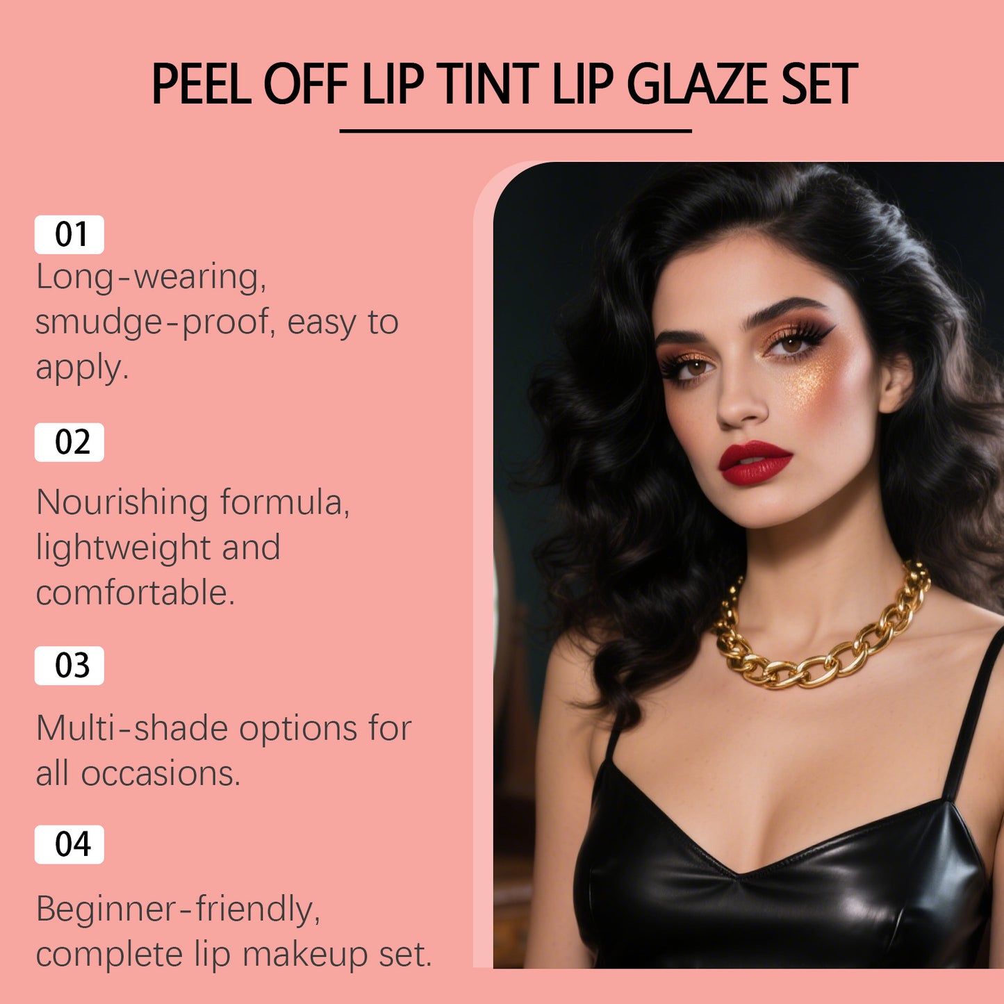 Set de tinte y brillo labial Zephoco Peel-Off: color de larga duración en varios tonos