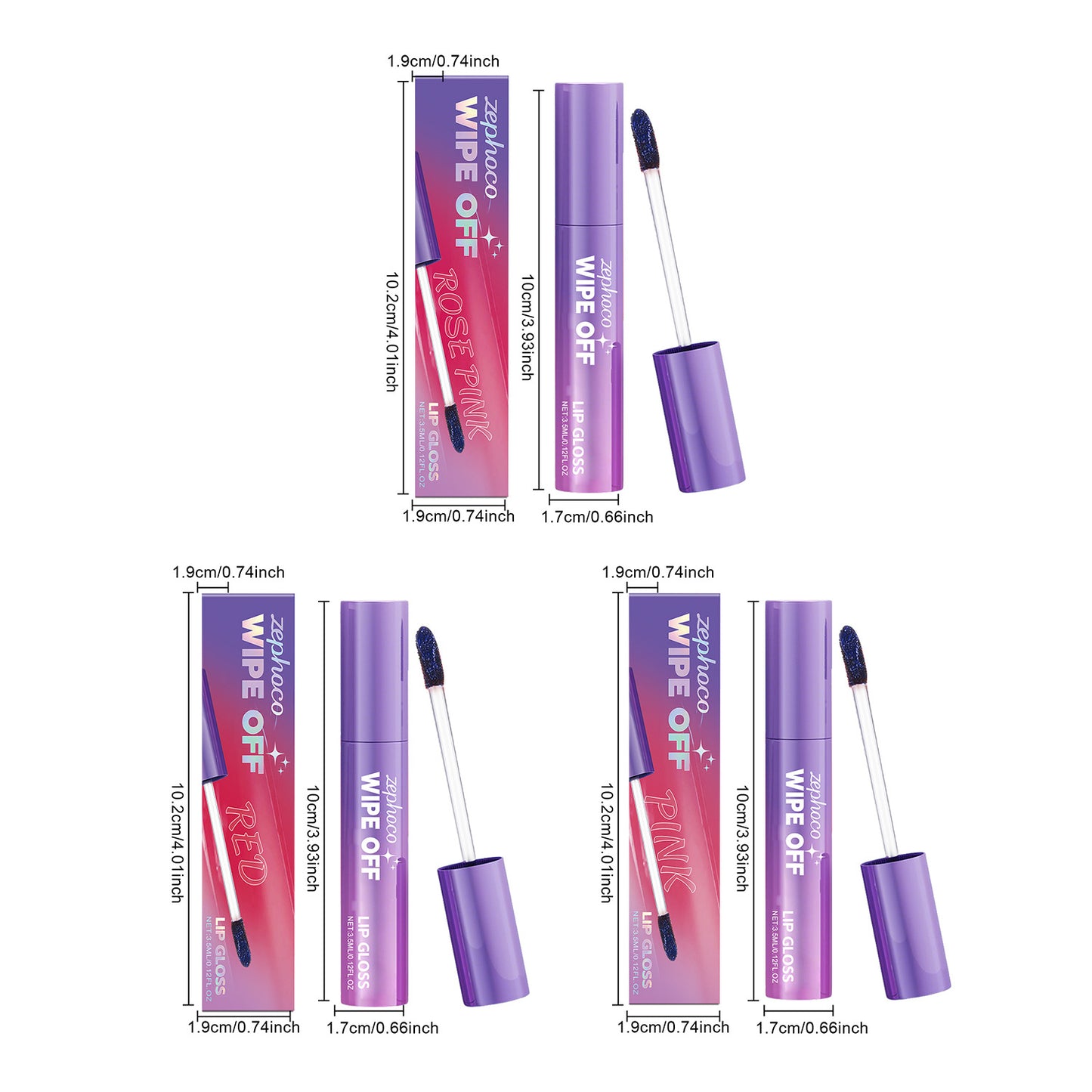 Zephoco Wipe Off Lip Gloss – Long-Lasting Color with a Lightweight Finish
