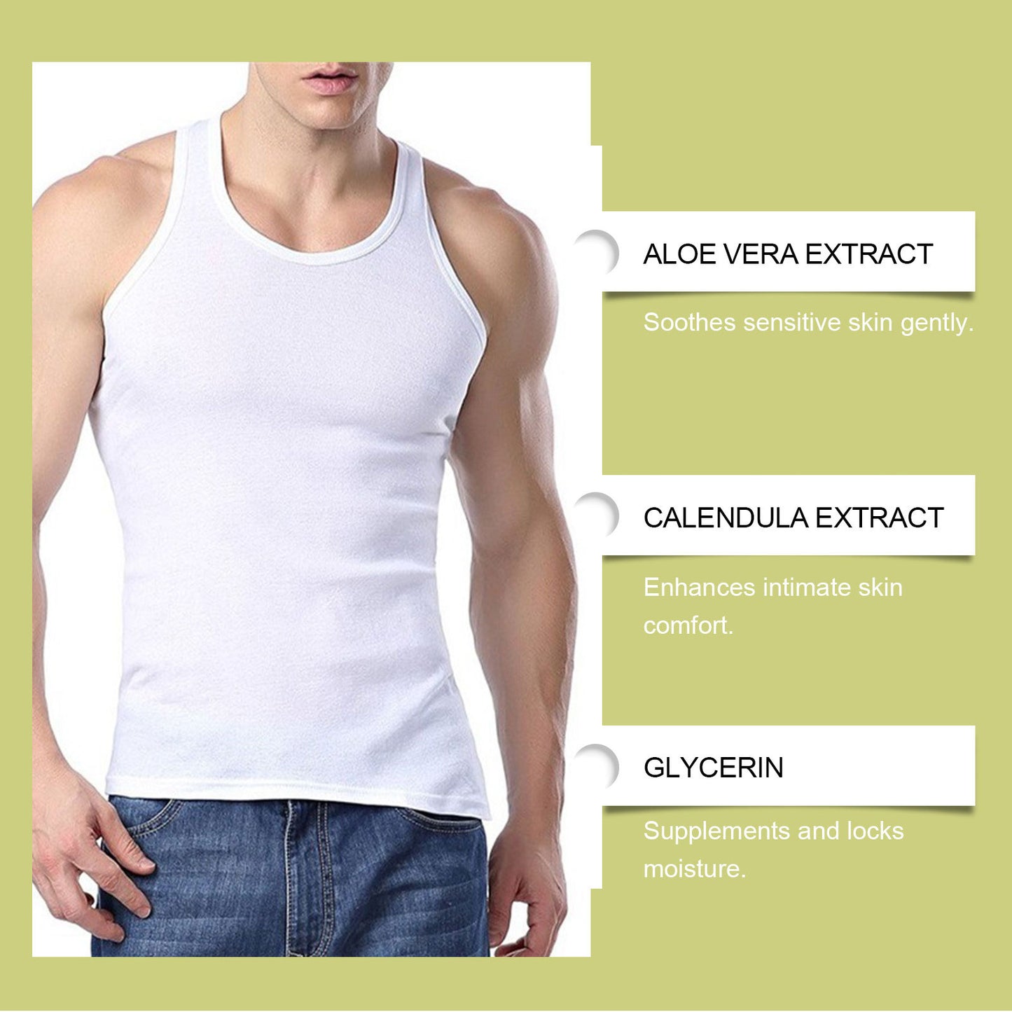 Fluvaris Men’s Intimate Care Cream – Lightweight Hydrating Skin Comfort Cream (50g)