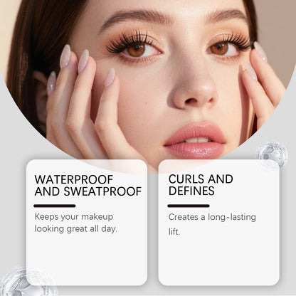 Máscara de pestañas Zephoco Waterproof Curling: aplicación suave, efecto lifting y acabado resistente a las manchas.