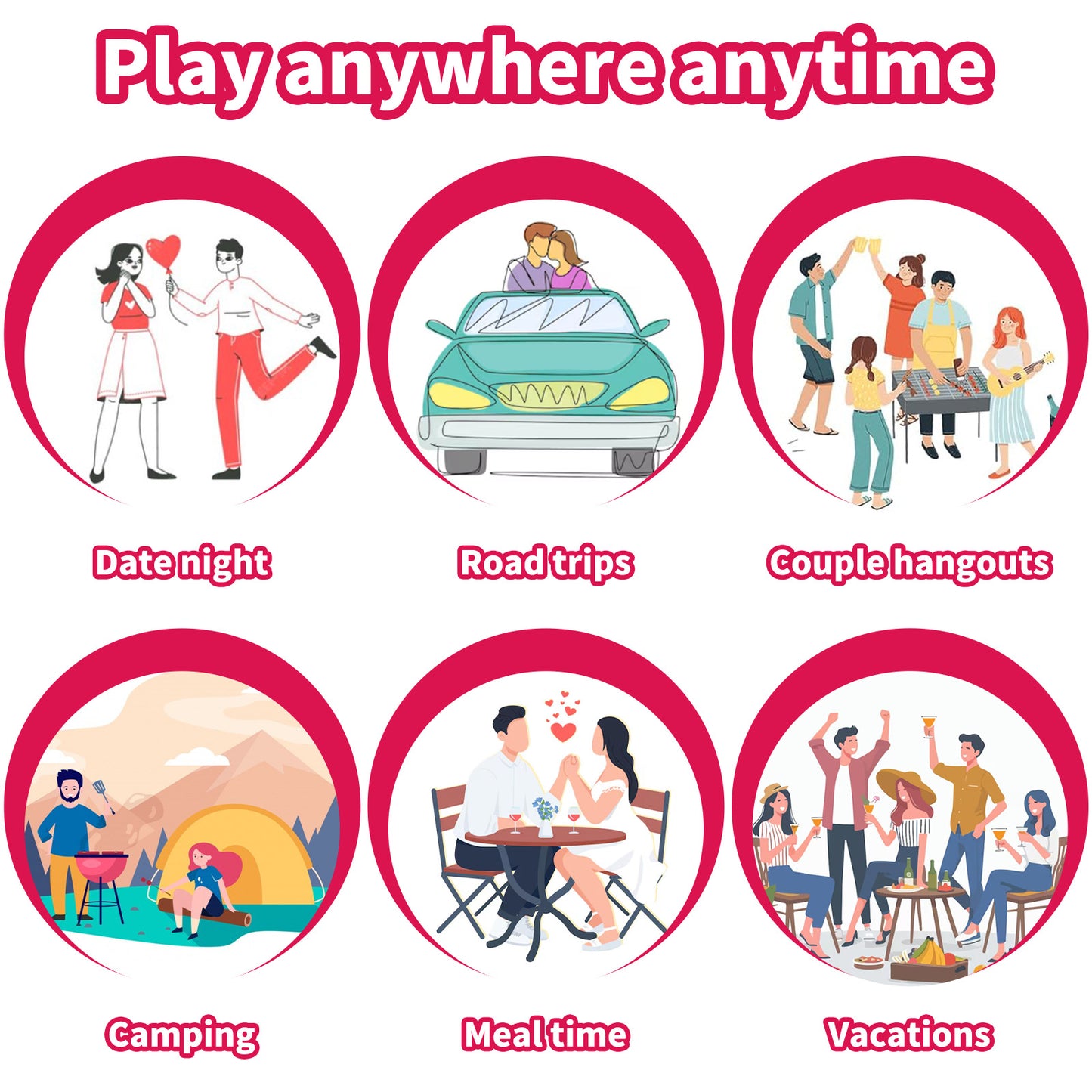 Cartes de jeu interactives pour couples – Amusant et romantique (50 cartes) (18+)