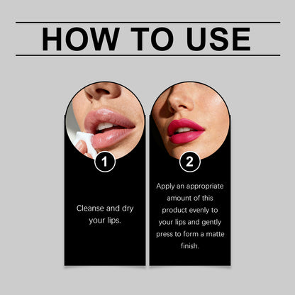 Zephoco Matte Moisturizing Lip Gloss – Soft Matte Lip Color with Precision Brush