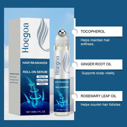 Sérum roll-on para el cuidado capilar Hoegoa: vitalidad y volumen del cuero cabelludo (30 ml)