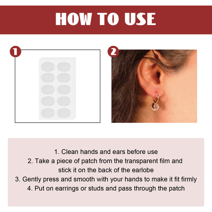EELHOE Invisible Earlobe Support Patches – Lightweight Earring Support Pads