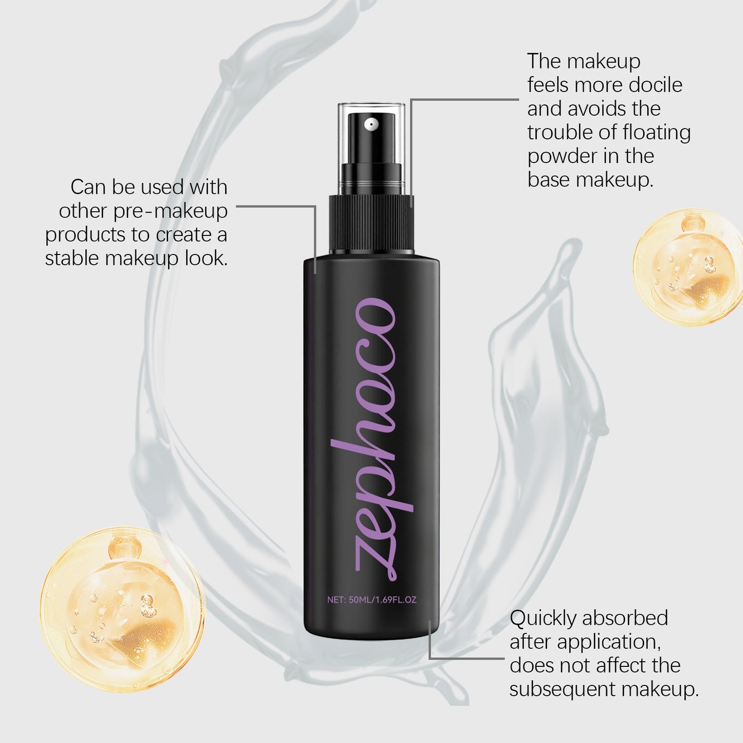 Zephoco Hydrating Pre-Makeup Setting Spray – Lightweight Makeup Prep & Refresh Mist