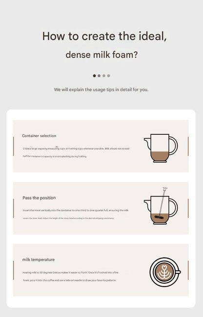 Portable Electric Milk Frother – Handheld Coffee Foamer & Egg Beater for Home Use