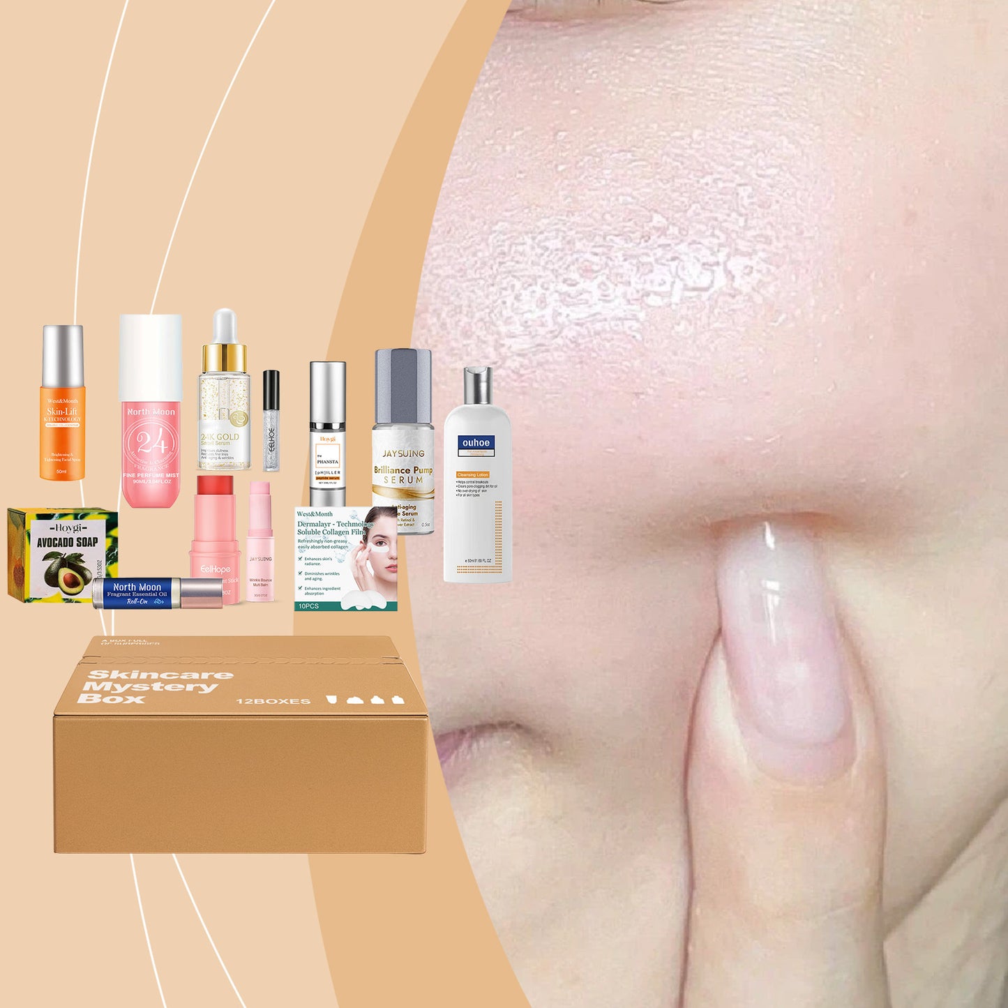 Coffret surprise de soins de la peau – Produits de beauté et de soins personnels assortis