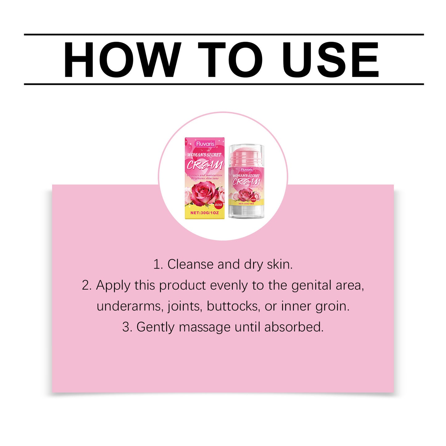 Fluvaris Women’s Secret Care Cream – Gentle Hydration & Daily Intimate Care • Lightweight Moisturizing Support (30g)