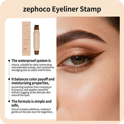 Sello delineador de ojos Zephoco – Dúo de sello y delineador de ojos alados de 90°