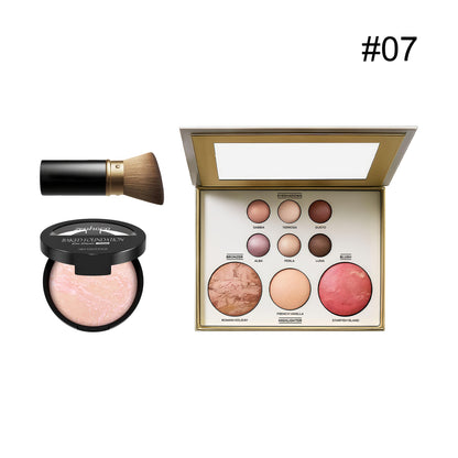 Palette de maquillage tout-en-un Zephoco – Fard à paupières, blush et highlighter avec pinceau pour une utilisation quotidienne et pour offrir
