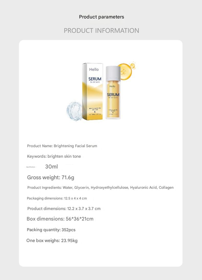 Suero facial iluminador e hidratante HOYGI: esencia facial ligera de uso diario