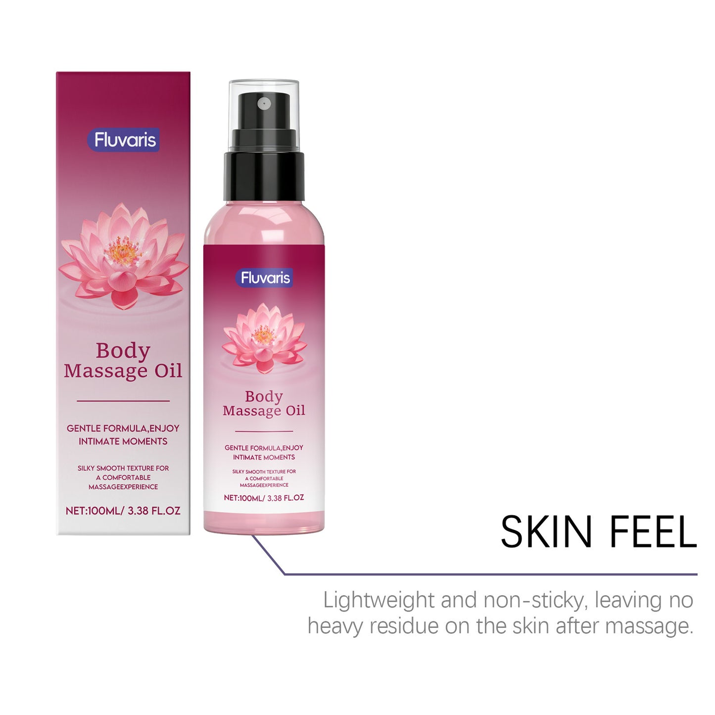 Fluvaris Body Massage Oil | Lightweight Hydrating Skin Care Formula | 100ml