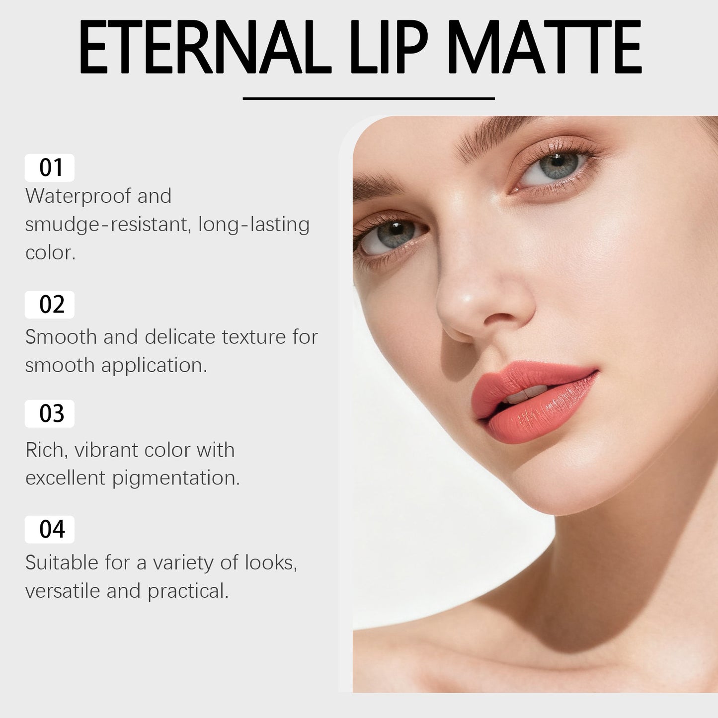 Eternal Matte Lip Gloss – Long-Lasting Soft Matte Liquid Lip Color