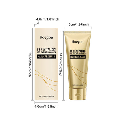 Mascarilla capilar revitalizante Hoegoa 8S: restaura el cabello dañado por la coloración (100 g)