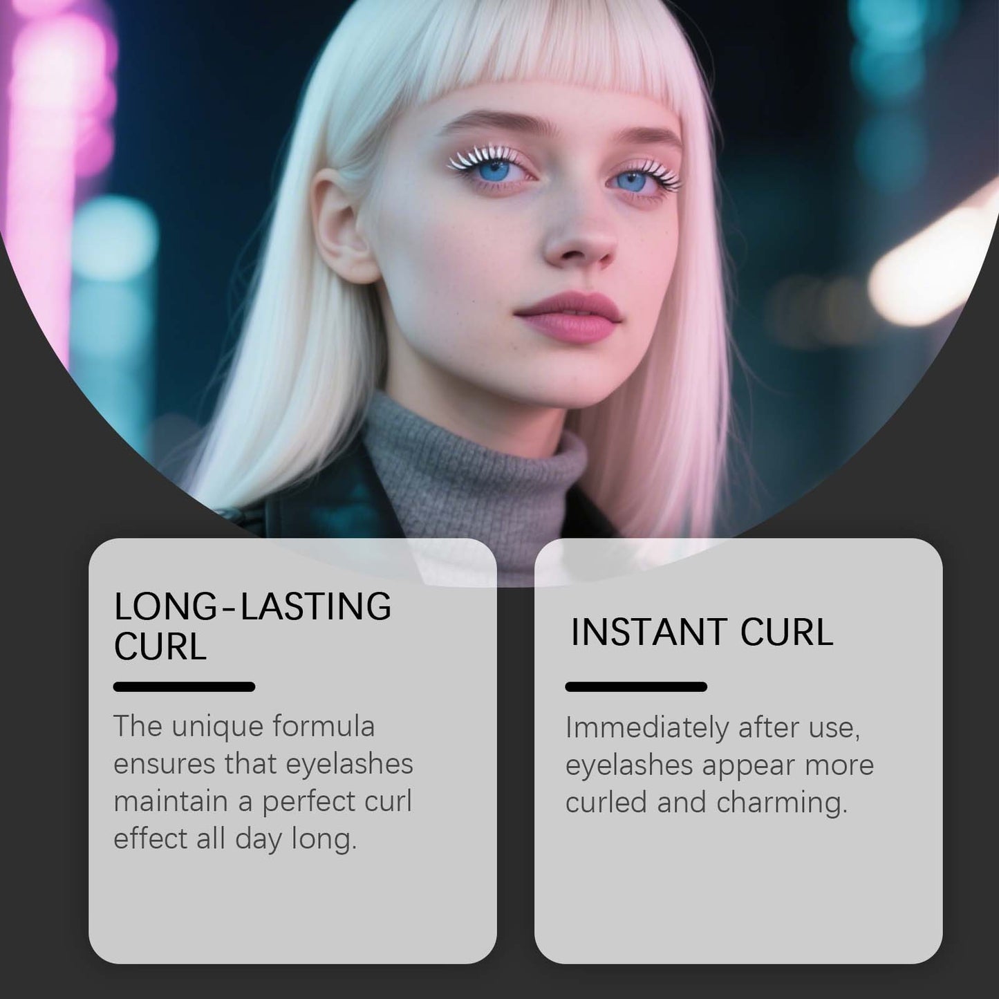 Máscara de pestañas Zephoco: fórmula resistente al agua, suave y sin grumos