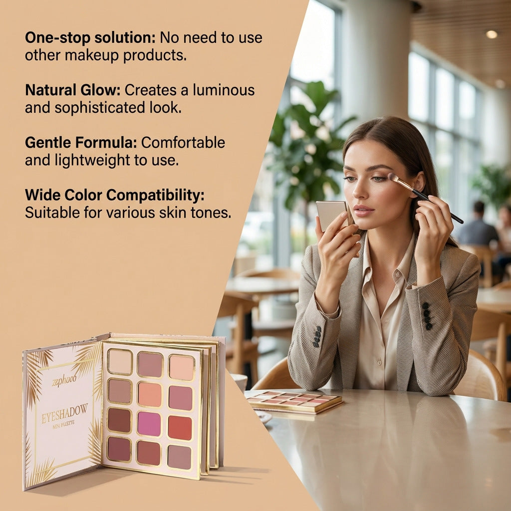 Zephoco Eyeshadow Mini Palette – Rich Pigment & Long-Lasting Smooth Finish