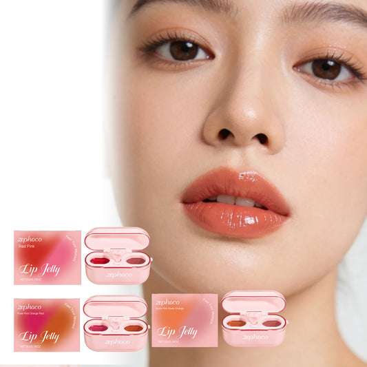 Zephoco Lip Jelly Duo Set – Glossy & Matte Finish Lip Color