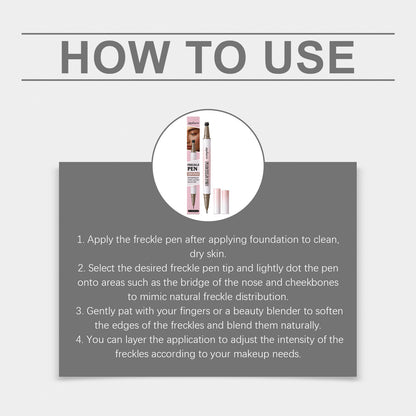 Zephoco Freckle Makeup Pen – Natural-Looking Waterproof Long-Lasting Freckle Effect for Face