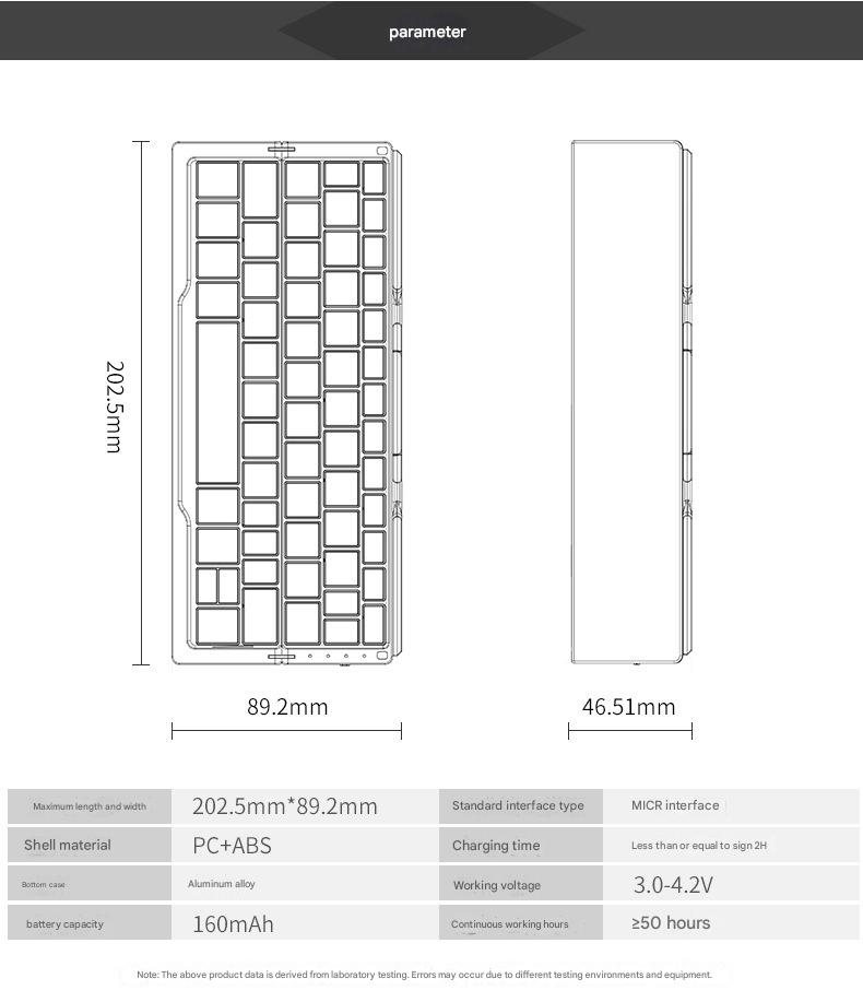 BOW Foldable Bluetooth Keyboard – Portable Keyboard for Tablets & Smartphones
