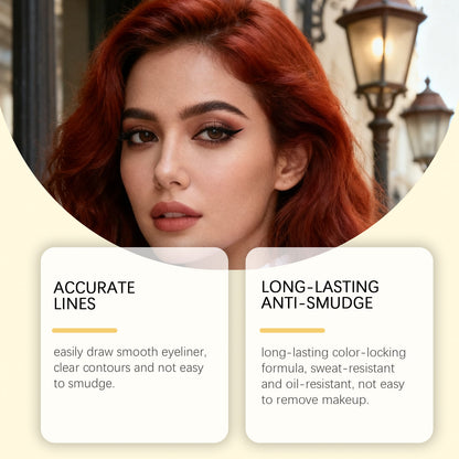 Delineador de ojos líquido Zephoco Queen: lápiz delineador de ojos con punta de precisión