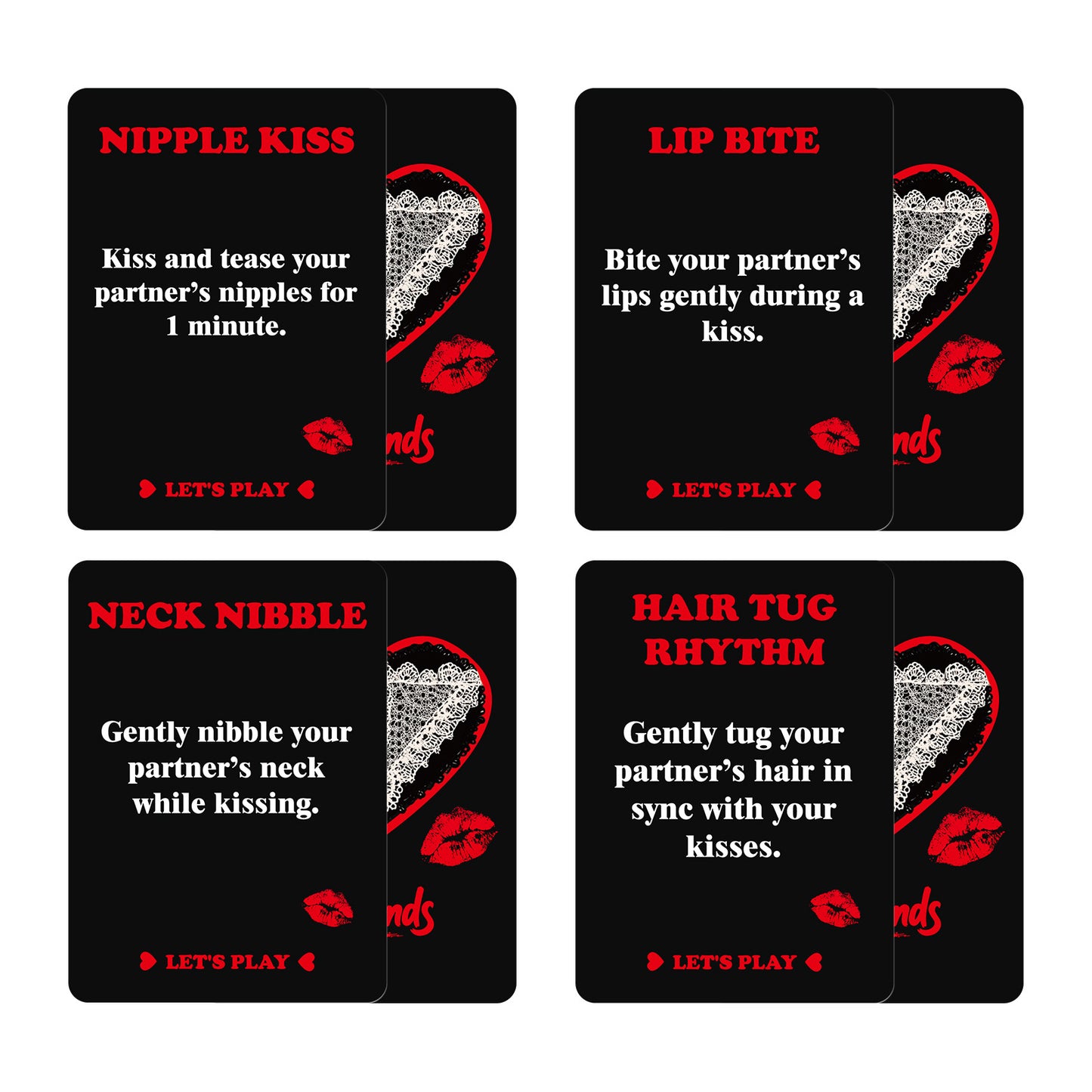 Cartes de jeu de cartes coquines pour couples – Amusement intime et ludique pour vos soirées (50 cartes) (18+)