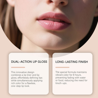 Zephoco Nourishing Dual-Ended Lipstick & Lip Gloss